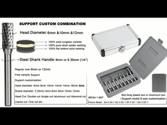 Набор буров из карбида вольфрама для точного шлифования, полировки, формования и дебурирования