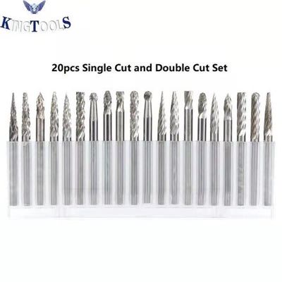 качество  20PC Double Cut Carbide Burr Set 0.118" (3mm) Shank, Rotary Tool Bits Cutting Burrs фабрика